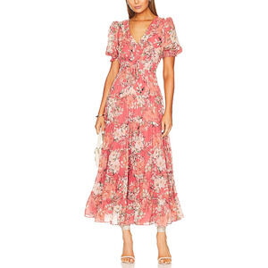 Yumi Kim 'Farrah' Red Viscose Maxi Dress Size XS